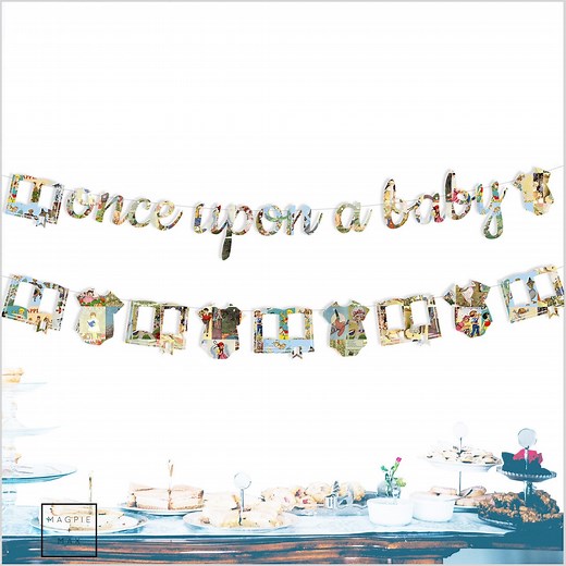 Once Upon A Baby Banner, Books for Baby Banner, Baby Shower Banner, Onesies, Books Theme, Onesies, String It Yourself,baby Shower Book Theme - Etsy