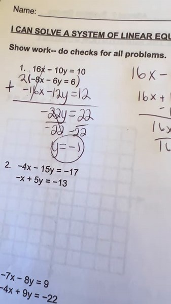 Mastering the Elimination Method for Systems of Equations