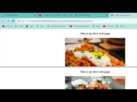 HTML Frameset Lesson