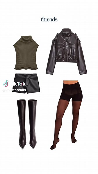 7 Days of Styling 🪩🖤 Day 1: Black Sheer Contour Tights #outfitideas