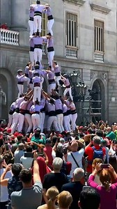 Reaching New Heights: Witness the Incredible Human Castell of Barcelona! #shorts #barcelona