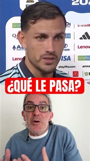 Why does Paredes touch himself like that during the interview? #summerofgoals #argentina #bodylan...