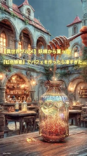 【イヤホン推奨】トロトロのパフェとザックザクのトーストに蜂蜜をかけて【異世界グルメ】#animation #アニメ #飯テロ #環境音 #生活音 #aiart