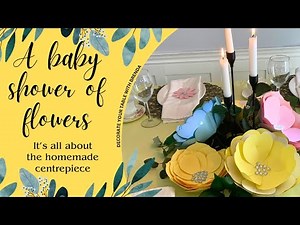 The secret to a stunning baby shower table! It's easier than you think! #babyshower #flowers #table