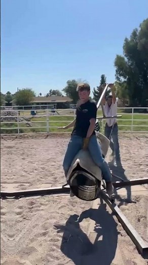 Custom Drop Bucking Barrel for Rodeo Training & Bull Riding Practice by Mobile METAL Medics