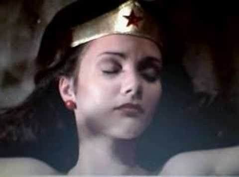 Wonder Woman out cold in the jail cell.
