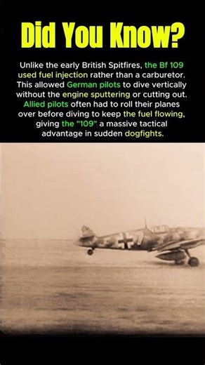 Why the Bf 109 Never Stalled in a Dive ⛽ #bf109 #luftwaffe #ww2history