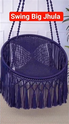 Macrame Hanging Swing Hammock Chair 😱#diychair #macrame #dayly video #jhumar #viral #shortvideo