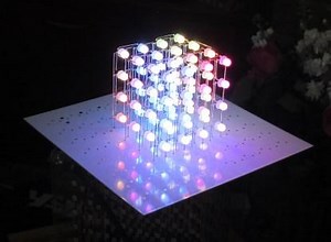 Jigs Connect LEDs in Psychedelic NeoPixel Cube Prototype #3DThursday #3DPrinting