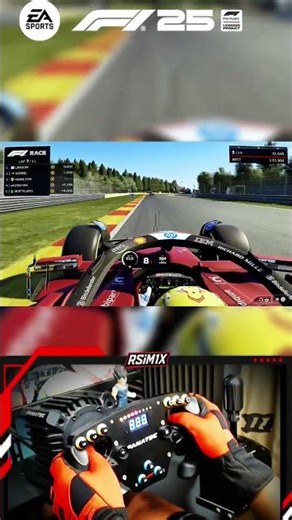 WIDE😒!!.. Lewis Hamilton at Belgium Spa in F1 25 🏎🏁 #shorts