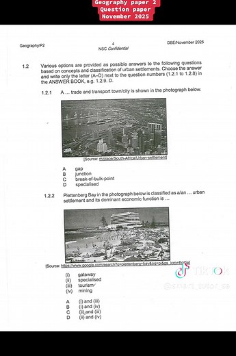 Geography paper 2 question paper Grade 12 November 2025 Geography paper 2 #geography #geographypaper2 #grade12 #examreaction #grade12exam #geographymemo #november2025 #paper2memo #chemistry