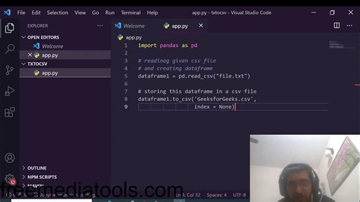 Python 3 Pandas Script to Convert Text File TXT to CSV File Full Project For Beginners