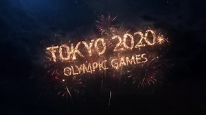 2020 Summer Olympic Games Tokyo Japan Greeting Text Logo Particles