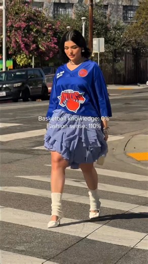 by FashionNova on Instagram: "When it comes to fashion, I know ball 🏀⁠ ⁠ - NBA Knicks Oversized Mesh Tee"
