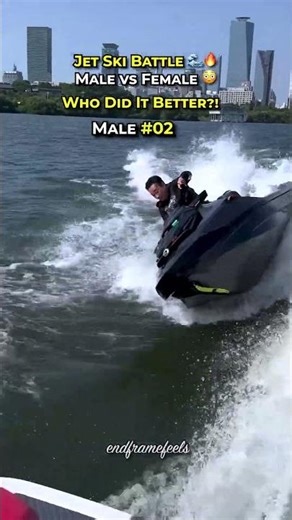 Male vs Female Jet Skiing… Who Won? 🌊🤯 #stunt #shorts
