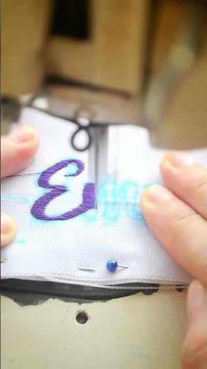 how to embroider letters using a regular sewing machine #freemotionembroidery #satisfying #diy