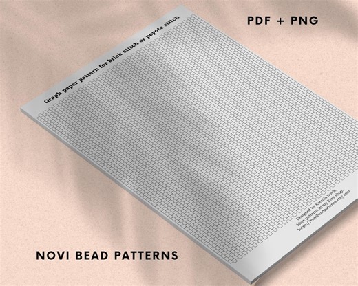 Large A4 Beading Graph Paper Pattern for Creating Brick Stitch or Peyote Stitch Designs DIY Beaded Jewelry Template for Seed Bead Weaving - Etsy