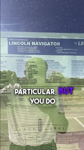 2026 Lincoln Navigator Black Label Window Sticker