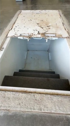 Storm shelter in garage 🌪️🌩️ #tornado #hurricane #storm #stormshelter