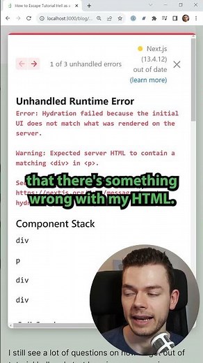 Next.js HydrationError Fix (Common)
