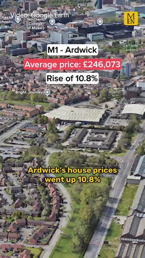 Manchester postcodes where house prices climbed the most in 2025