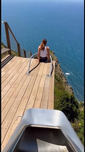 POV: Racing Down a Mountain Slide 😳🏔️