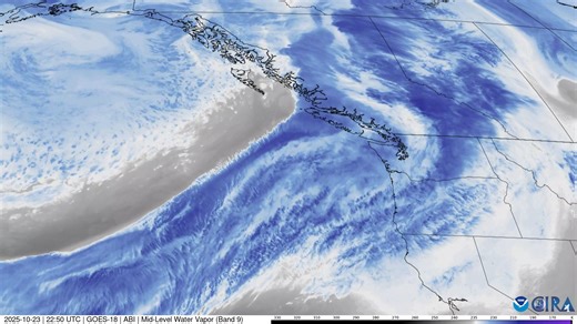 An atmospheric river pounds the West Coast with a fire hose of moisture, delivering a good soaking of rainfall and mountain snow for the region. | Cooperative Institute for Research in the Atmosphere