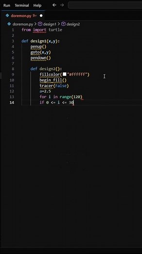 Coding Doraemon with Python Turtle