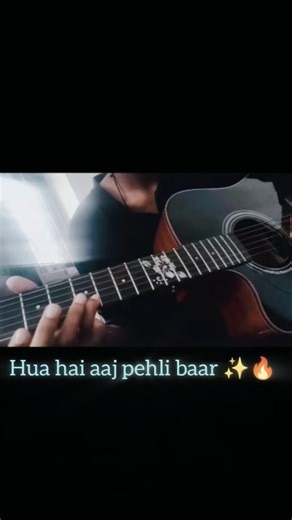 Hua hai aaj pehli baar ✨💗|| guitar intro 🎸..! Tag someone 🩷 #music #ytshorts #guitar