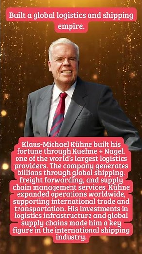 Klaus Michael Kühne – The Logistics King