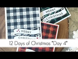 Holiday Plaid Background Stamping