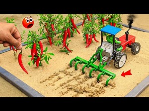 Diy mini tractor making agriculture cultivator for Chilli Farming | pough machine @sanocreator