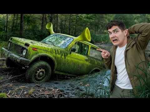 Achamos o carro destruído do Shrek! Caminhão esquecido no pântano dele