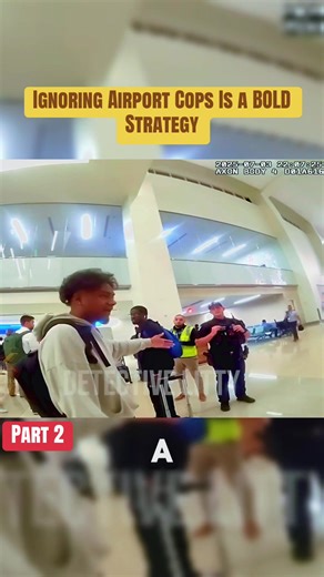 Part 2| Ignoring Airport Cops Is a BOLD Strategy. #bodycam #bodycamvideo #lawenforcement #crimevideo #caughtoncamera