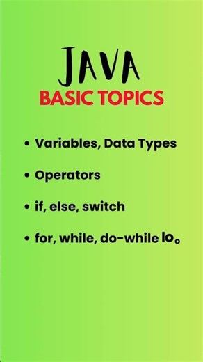 Variables | Data Types | Operators | Loops | Arrays | Methods #java #javabasics #learnjava