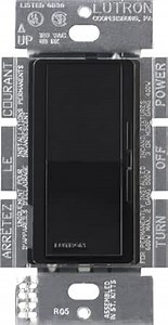 Lutron DVLV-600P-BL Diva Magnetic Low-Voltage Dimmer, Black
