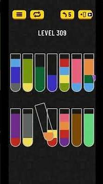 Water Sort Puzzle Level 309 Solved