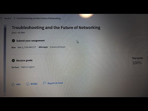 coursera week 6 Troubleshooting and the Future of Networking quiz anwer 16 question