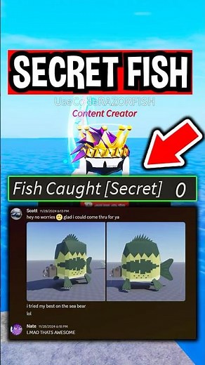 SECRET FISH in Roblox Fisch..