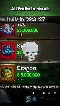 Roblox blocks fruit all fruit in stock#robloxedit#subscribe