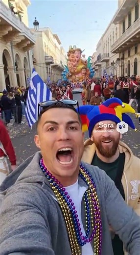 Ροναλντο και μεσσι στο καρναβάλι της Πάτρας #ronaldo #messi #carnival #patra