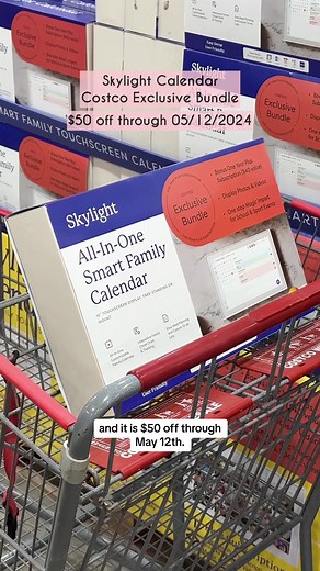 @Skylight Frame is now available at Costco. In celebration of Mother’s Day, this Costco Exclusive Bundle is currently $50 off through May 12 😍 #skylightcalendar #SkylightPartner #costco #costcofinds #costcoaisles #costcobuys #costcodeals #costcomusthaves #deals #dealsfordays #costcoaisles