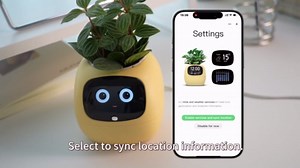 Smart Planter with App Control, Self-Watering AI Plant Pot with LCD Display, Interactive Desk Plant Companion for 100+ Plants, Smart Indoor Planter with Pomodoro Timer,80ml Reservoir,Calendar-White