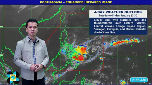 Public Weather Forecast issued at 5AM | January 26, 2026 - Monday DOST-PAGASA Weather Specialist: Aldczar D. Aurelio #weatherreport #dostpagasa | DOST-PAGASA