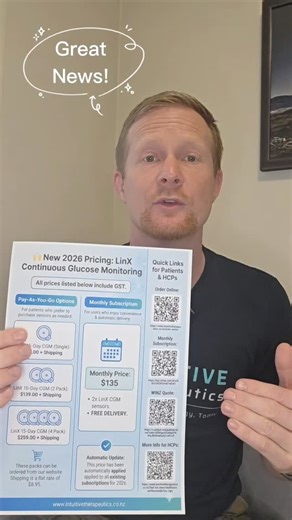 Great News: LinX CGM Price Update 2026 💙 This is the collective buying power of the community at work! Watch to see how we did it 💪 #cgmforall #diabetes #technology #community | Intuitive Therapeutics