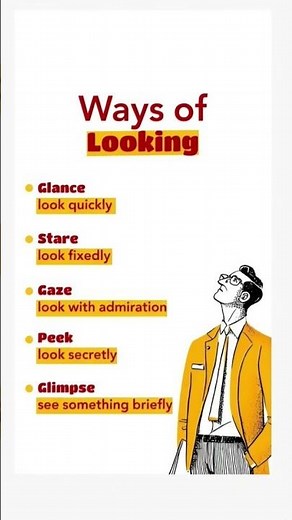 Ways of Looking | Glance vs Stare vs Gaze vs Peek vs Glimpse 👀 | English Vocabulary Lesson