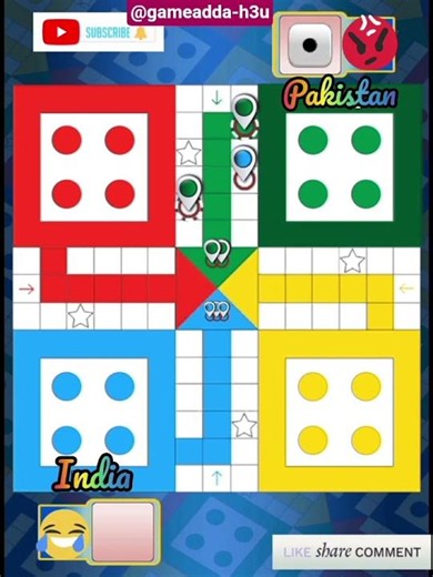 Ludo game Tricks and Tips 👑 Ludo game play with 4 players!!#shorts#ludo #gaming#games#viral#trending