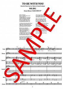 ミスター・ビッグ(MR.BIG)  / TO BE WITH YOU  バンド・スコア(TAB譜) 楽譜