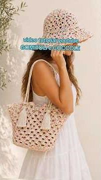 borsa e cappellino all'uncinetto punto archetti #videotutorial#crochet#hat #bag ‪@elenagabryela‬