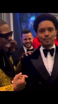 Trevor noah Busta Rhymes at the Grammy 🖤🖤